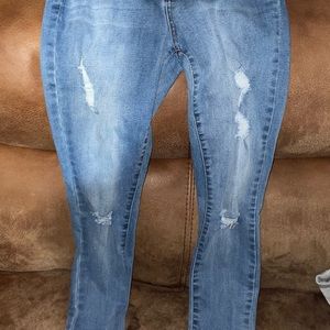 forever 21 skinny ripped jeans